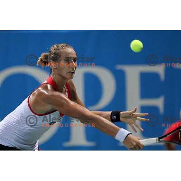 Polona Hercog of Slovenia in action during the quarter-finals of WTA Banka Koper Slovenia Open tennis tournament, played in SRC Marina, Portoroz, Slovenia on July 23, 2010 