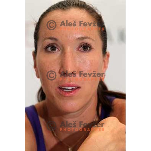 Jelana Jankovic of Serbia during press conference at WTA Banka Koper Slovenia Open tennis tournament, played in SRC Marina, Portoroz, Slovenia on July 19, 2010 