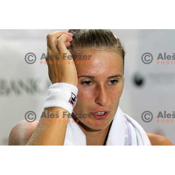 Polona Hercog of Slovenia during press conference at WTA Banka Koper Slovenia Open tennis tournament, played in SRC Marina, Portoroz, Slovenia on July 23, 2010 