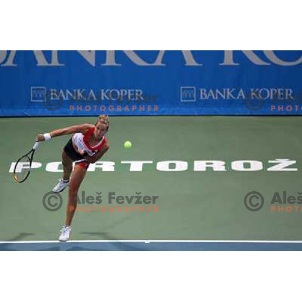 Polona Hercog of Slovenia in action during semi-final of WTA Banka Koper Slovenia Open tennis tournament, played in SRC Marina, Portoroz, Slovenia on July 24, 2010 