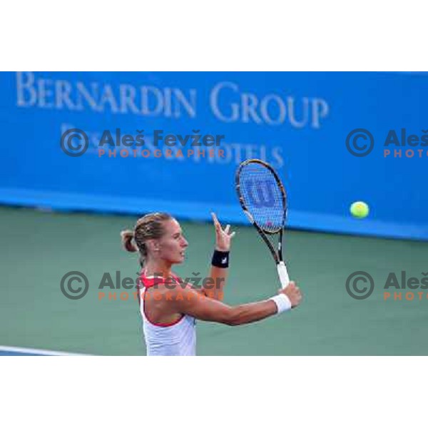 Polona Hercog of Slovenia in action during semi-final of WTA Banka Koper Slovenia Open tennis tournament, played in SRC Marina, Portoroz, Slovenia on July 24, 2010 