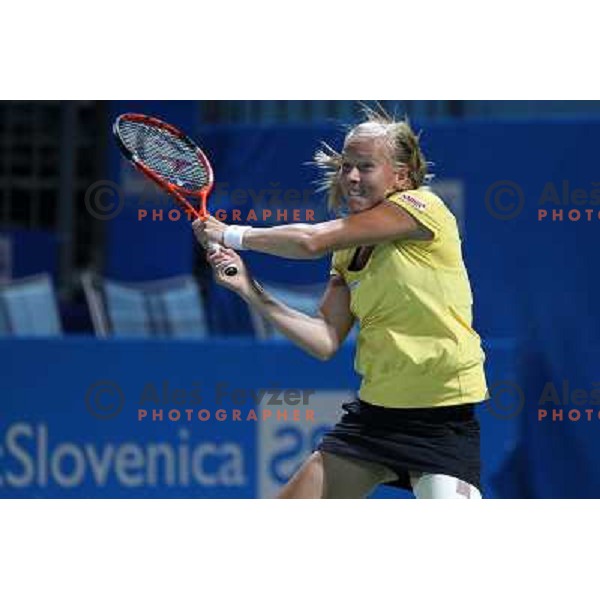 Johanna Larsson of Sweden in action during the final of WTA Banka Koper Slovenia Open tennis tournament, played in SRC Marina, Portoroz, Slovenia on July 25, 2010 
