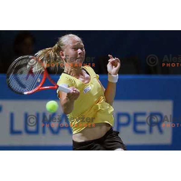 Johanna Larsson of Sweden in action during the final of WTA Banka Koper Slovenia Open tennis tournament, played in SRC Marina, Portoroz, Slovenia on July 25, 2010 
