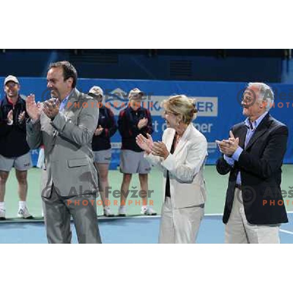 Andrej Bizjak, Mima Jausevec, Enzo Savai at WTA Banka Koper Slovenia Open tennis tournament, played in SRC Marina, Portoroz, Slovenia on July 25, 2010 