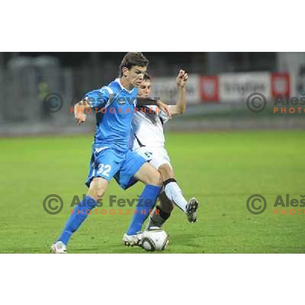 Kris Jogan and Boban Jovic at football match of Prva Liga between NK Hit Gorica and Olimpija, on July 25 2010 in Sportni park, Nova Gorica. 