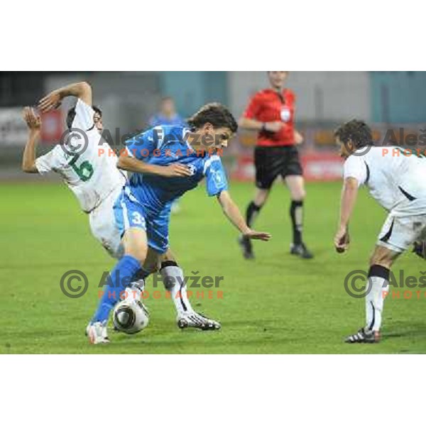 Kris Jogan and Boban Jovic at football match of Prva Liga between NK Hit Gorica and Olimpija, on July 25 2010 in Sportni park, Nova Gorica. 