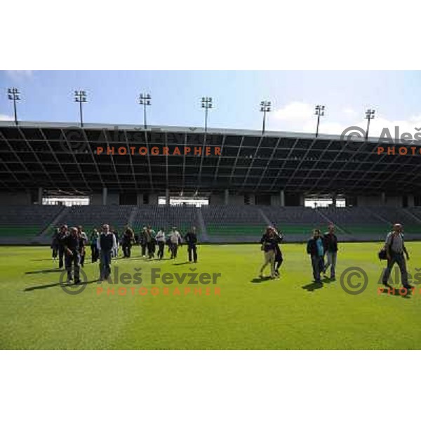 Stozice football stadium at the presentation of the Stozice Football stadium and Stozice sports hall to the media, 07.08.2010, Ljubljana 