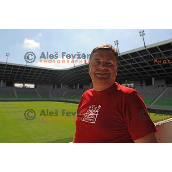 Zoran Jankovic at the presentation of the Stozice Football stadium and Stozice sports hall to the media, 07.08.2010, Ljubljana 
