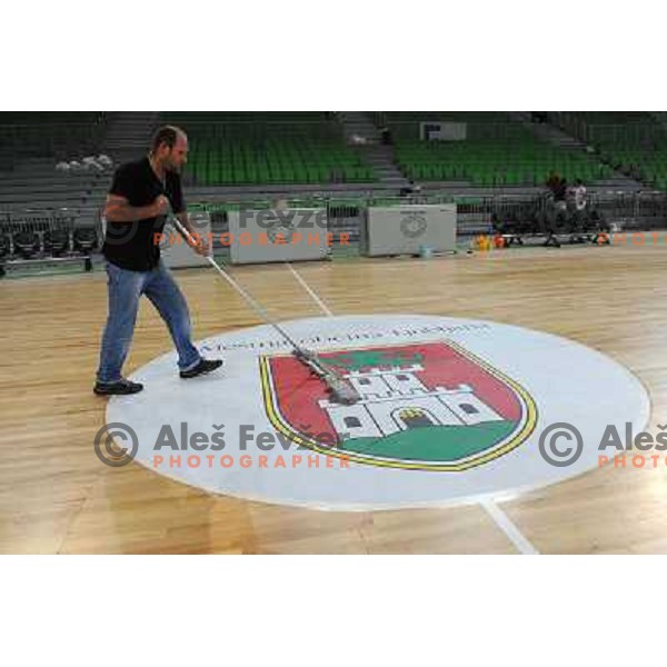 Stozice sports hall at the presentation of the Stozice Football stadium and Stozice sports hall to the media, 07.08.2010, Ljubljana 