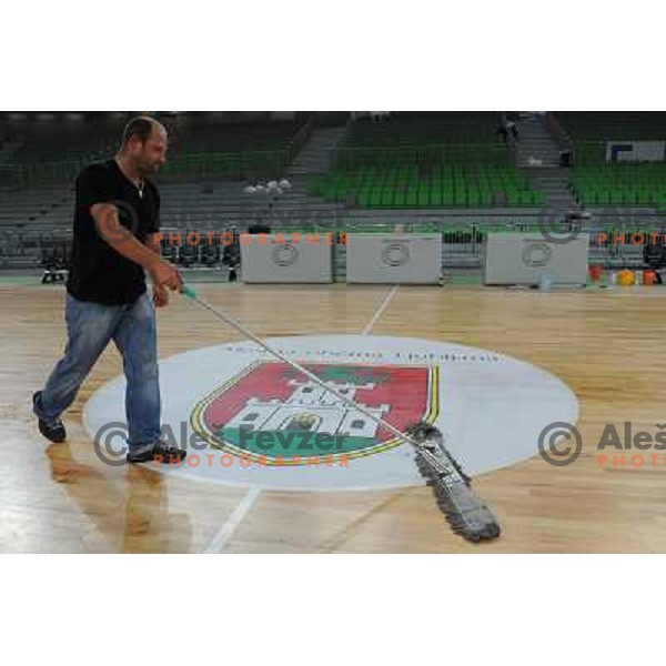 Stozice sports hall at the presentation of the Stozice Football stadium and Stozice sports hall to the media, 07.08.2010, Ljubljana 