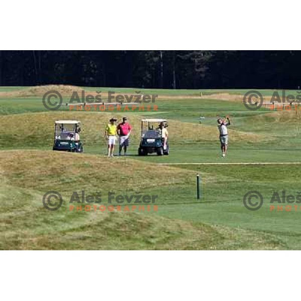 Brane Gaber hits a fairway shot at hole nr.5 at Diners golf & country club, Smlednik, Slovenia on 8th of July 2010 