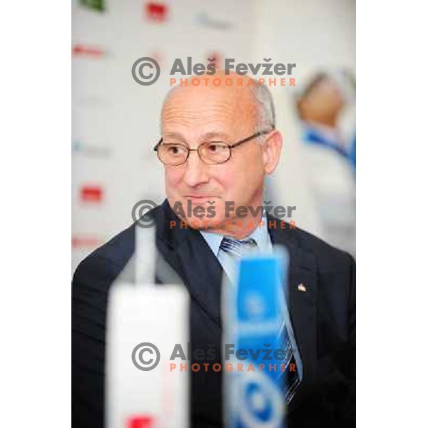 Gabrovec during Adecco cup press conference, Maribor, 12.8.2010 