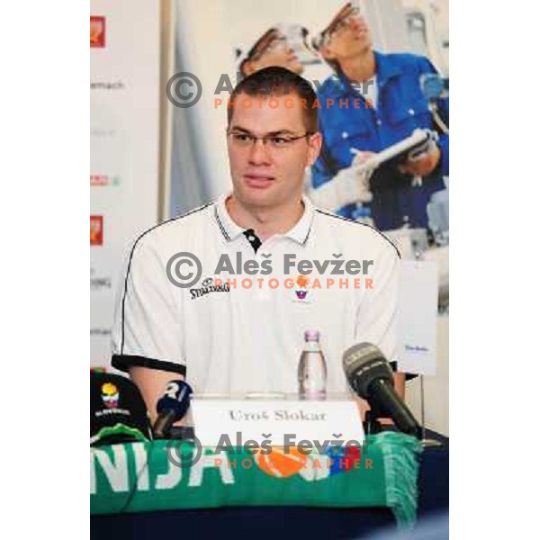 Uros Slokar during Adecco cup press conference, Maribor, 12.8.2010 