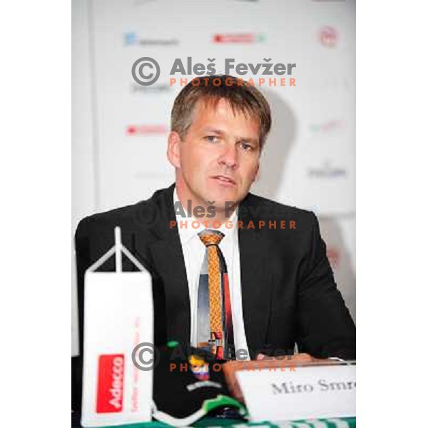 Smrekar during Adecco cup press conference, Maribor, 12.8.2010 