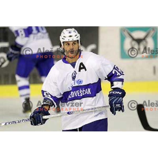 Frank Banham of Medvescak in action during preseason friendly ice-hockey match Tilia Olimpija- Medvescak, played in Hala Tivoli, Ljubljana, Slovenia on August 25, 2010 