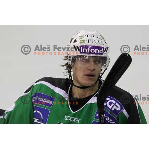 JUre Kralj of Tilia Olimpija in action during preseason friendly ice-hockey match Tilia Olimpija- Medvescak, played in Hala Tivoli, Ljubljana, Slovenia on August 25, 2010 