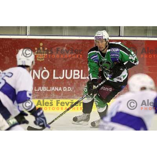 Matej Hocevar of Tilia Olimpija in action during preseason friendly ice-hockey match Tilia Olimpija- Medvescak, played in Hala Tivoli, Ljubljana, Slovenia on August 25, 2010 