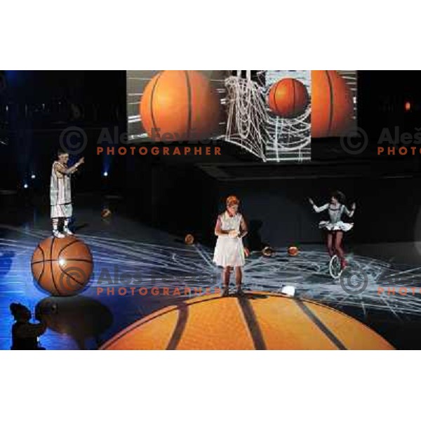 Cirque du Soleil performing during Opening ceremony of FIBA World Championship 2010 in Sinan Erdem Dome, Istanbul, Turkey on August 27, 2010 