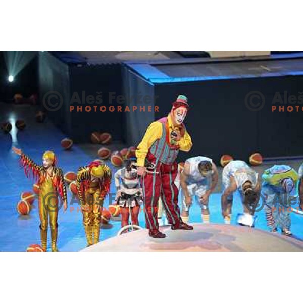 Cirque du Soleil performing during Opening ceremony of FIBA World Championship 2010 in Sinan Erdem Dome, Istanbul, Turkey on August 27, 2010 