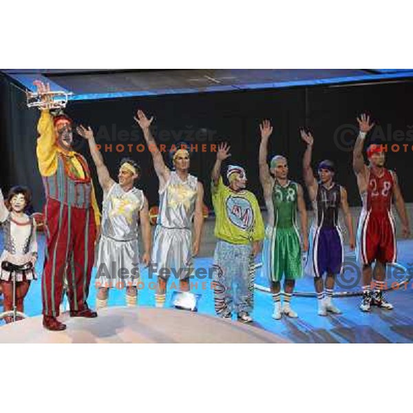 Cirque du Soleil performing during Opening ceremony of FIBA World Championship 2010 in Sinan Erdem Dome, Istanbul, Turkey on August 27, 2010 