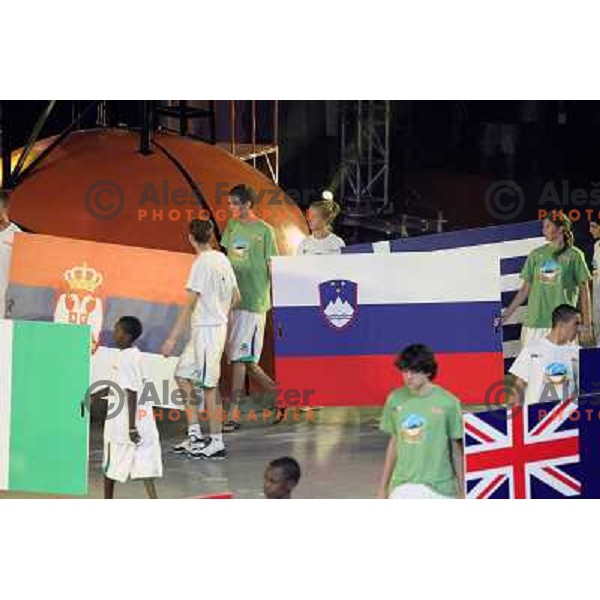 Opening ceremony of FIBA World Championship 2010 in Sinan Erdem Dome, Istanbul, Turkey on August 27, 2010 