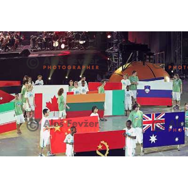Opening ceremony of FIBA World Championship 2010 in Sinan Erdem Dome, Istanbul, Turkey on August 27, 2010 