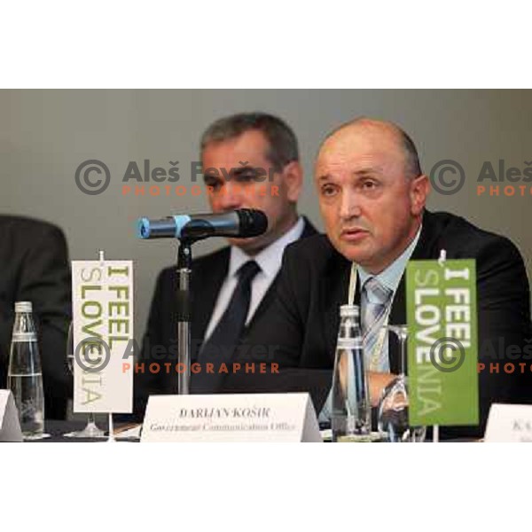 Darijan Kosir of STO talks to press in Istanbul, Turkey on August 27, 2010 