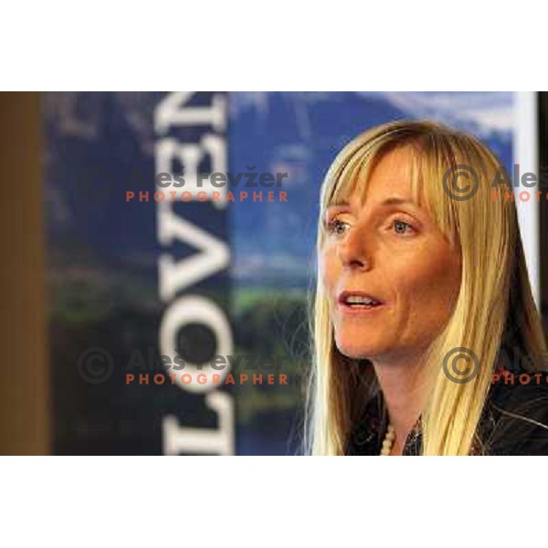 Karmen Novarlic of STO talks to press in Istanbul, Turkey on August 27, 2010 