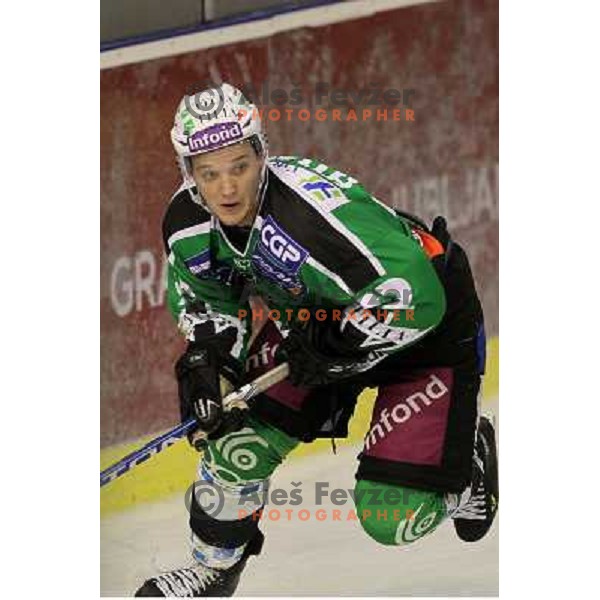 Petr Sachl of Tilia Olimpija in action during preseason friendly ice-hockey match Tilia Olimpija- Medvescak, played in Hala Tivoli, Ljubljana, Slovenia on August 25, 2010 