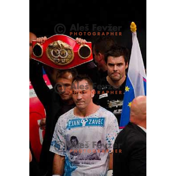 Dejan Zavec at the boxing match Dejan Zavec vs Rafal Jackiewicz for the defense of IBF world champion title in welterweight, 04.09.2010 Stozice arena, Ljubljana, Slovenia 