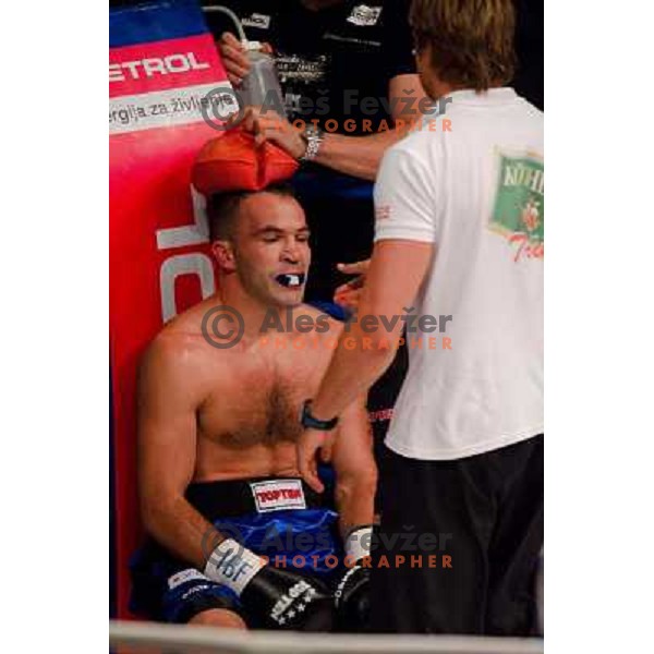 Dejan Zavec at the boxing match Dejan Zavec vs Rafal Jackiewicz for the defense of IBF world champion title in welterweight, 04.09.2010 Stozice arena, Ljubljana, Slovenia 