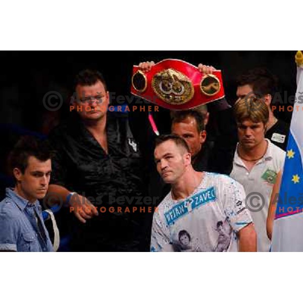 Dejan Zavec at the boxing match Dejan Zavec vs Rafal Jackiewicz for the defense of IBF world champion title in welterweight, 04.09.2010 Stozice arena, Ljubljana, Slovenia 