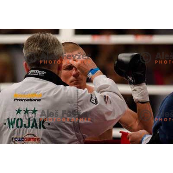 Rafal Jackiewicz at the boxing match Dejan Zavec vs Rafal Jackiewicz for the defense of IBF world champion title in welterweight, 04.09.2010 Stozice arena, Ljubljana, Slovenia 