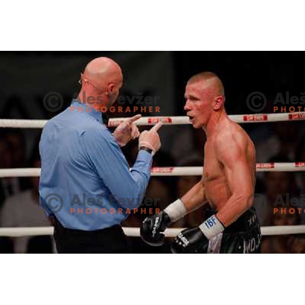 Rafal Jackiewicz at the boxing match Dejan Zavec vs Rafal Jackiewicz for the defense of IBF world champion title in welterweight, 04.09.2010 Stozice arena, Ljubljana, Slovenia 