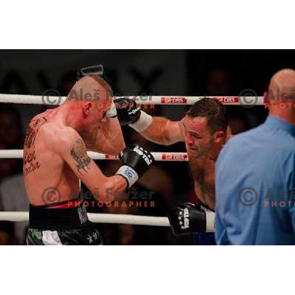 Dejan Zavec, Rafal Jackiewicz at the boxing match Dejan Zavec vs Rafal Jackiewicz for the defense of IBF world champion title in welterweight, 04.09.2010 Stozice arena, Ljubljana, Slovenia 