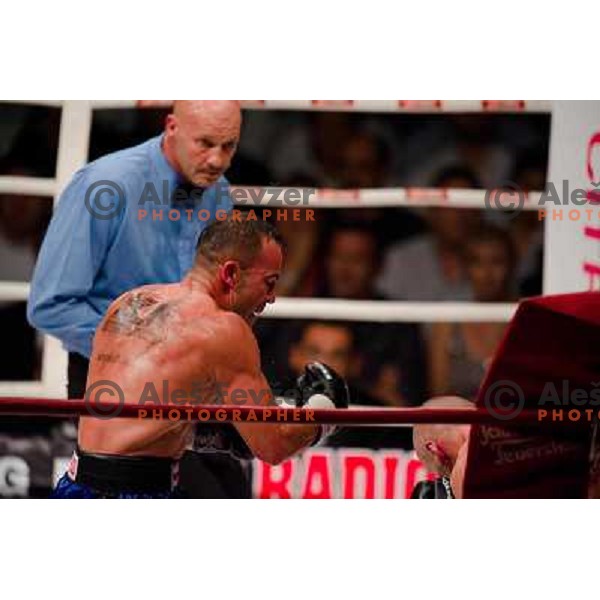 Dejan Zavec, Rafal Jackiewicz at the boxing match Dejan Zavec vs Rafal Jackiewicz for the defense of IBF world champion title in welterweight, 04.09.2010 Stozice arena, Ljubljana, Slovenia 