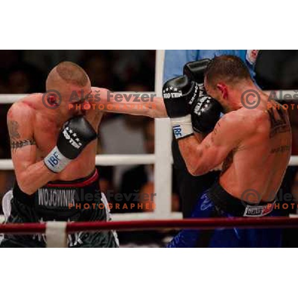 Dejan Zavec, Rafal Jackiewicz at the boxing match Dejan Zavec vs Rafal Jackiewicz for the defense of IBF world champion title in welterweight, 04.09.2010 Stozice arena, Ljubljana, Slovenia 