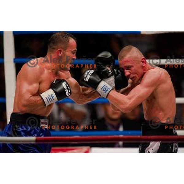 Dejan Zavec, Rafal Jackiewicz at the boxing match Dejan Zavec vs Rafal Jackiewicz for the defense of IBF world champion title in welterweight, 04.09.2010 Stozice arena, Ljubljana, Slovenia 
