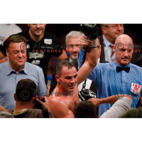 Dejan Zavec at the boxing match Dejan Zavec vs Rafal Jackiewicz for the defense of IBF world champion title in welterweight, 04.09.2010 Stozice arena, Ljubljana, Slovenia 