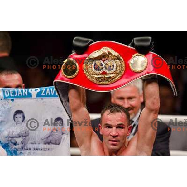 Dejan Zavec at the boxing match Dejan Zavec vs Rafal Jackiewicz for the defense of IBF world champion title in welterweight, 04.09.2010 Stozice arena, Ljubljana, Slovenia 