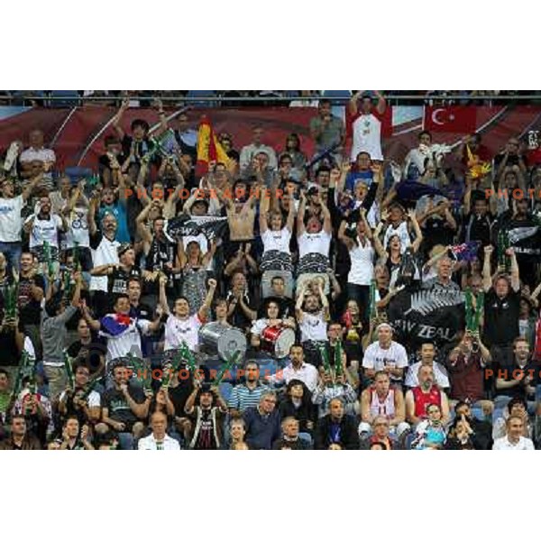 Fans of New Zealand in action during basketball match Russia-New Zealand in eight-final of FIBA World Championship 2010, played in Sinan Erdem Dome, Istanbul, Turkey on September 6, 2010 