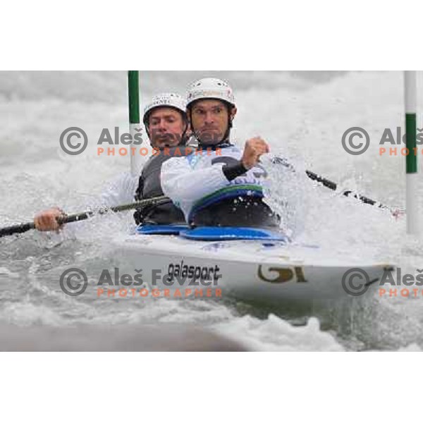 Simon Hocevar and Dejan Kralj SLO during world championship in Tacen, Slovenia 9.2010 