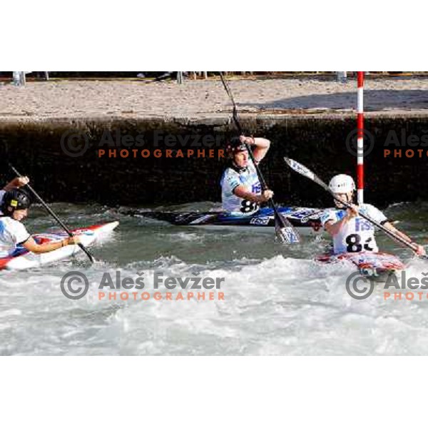 Eva Tercelj, Nina Mozetic and Ursa Kragelj SLO during team race at world championship in Tacen, Slovenia 9.2010 