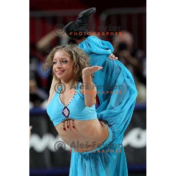 FIBA dancing team performing during FIBA World Championship 2010 in Sinan Erdem Dome, Istanbul, Turkey 
