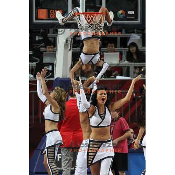 FIBA dancing team performing during FIBA World Championship 2010 in Sinan Erdem Dome, Istanbul, Turkey 