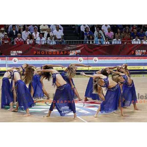 FIBA dancing team performing during FIBA World Championship 2010 in Sinan Erdem Dome, Istanbul, Turkey 