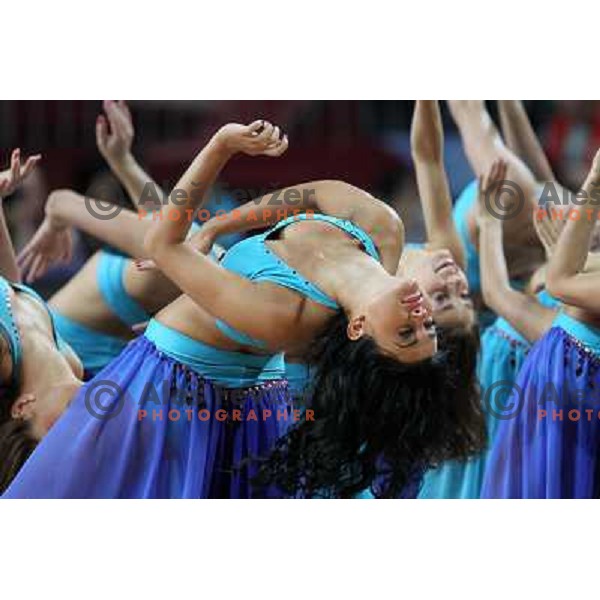 FIBA dancing team performing during FIBA World Championship 2010 in Sinan Erdem Dome, Istanbul, Turkey 