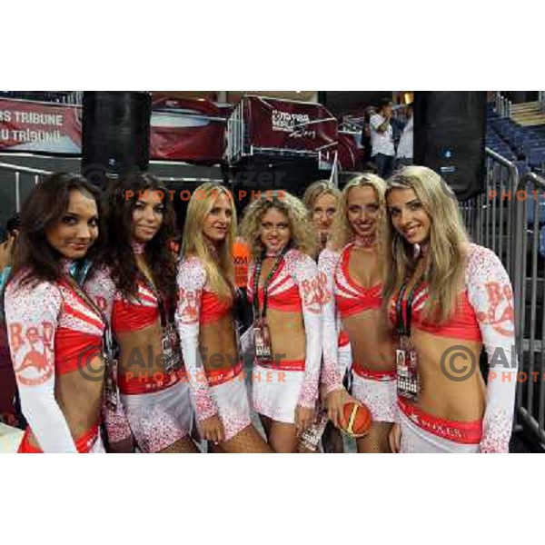 FIBA dancing team performing during FIBA World Championship 2010 in Sinan Erdem Dome, Istanbul, Turkey 