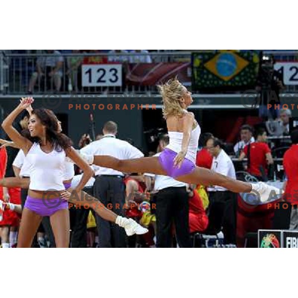 FIBA dancing team performing during FIBA World Championship 2010 in Sinan Erdem Dome, Istanbul, Turkey 