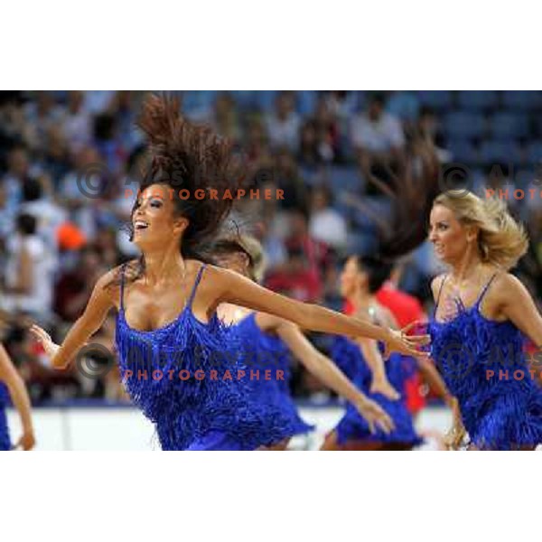 FIBA dancing team performing during FIBA World Championship 2010 in Sinan Erdem Dome, Istanbul, Turkey 